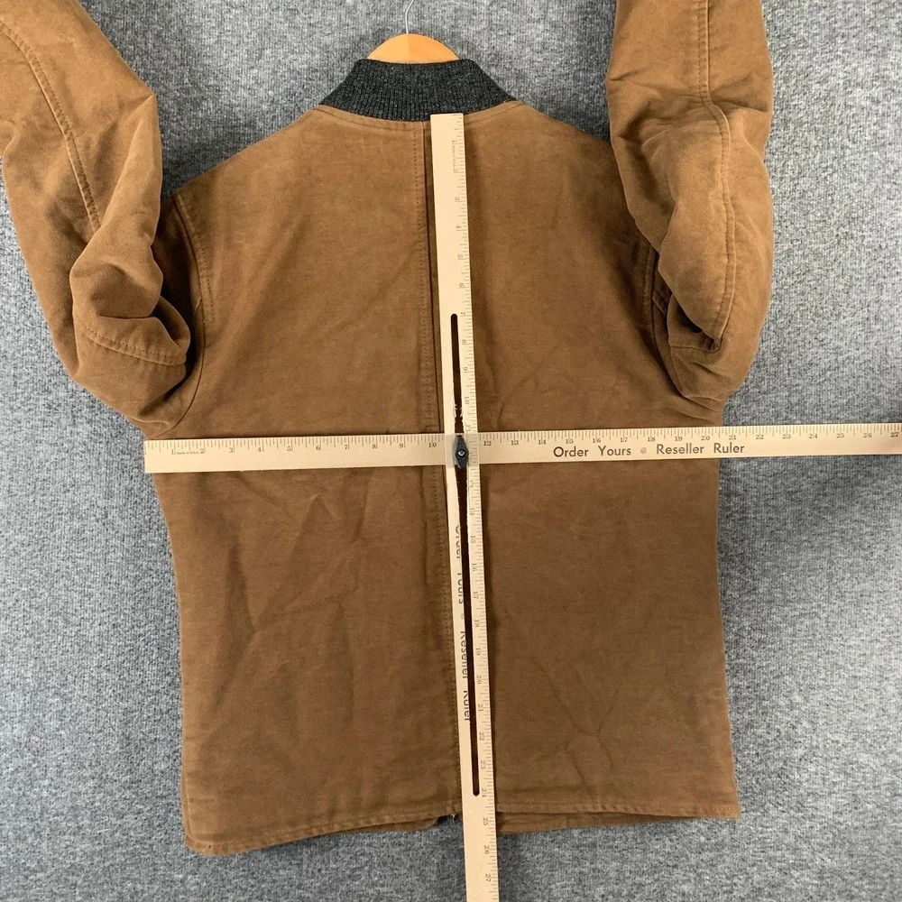 Banana Republic Bomber Jacket Men Small Brown Moleskin Sherpa Emmetex Italy